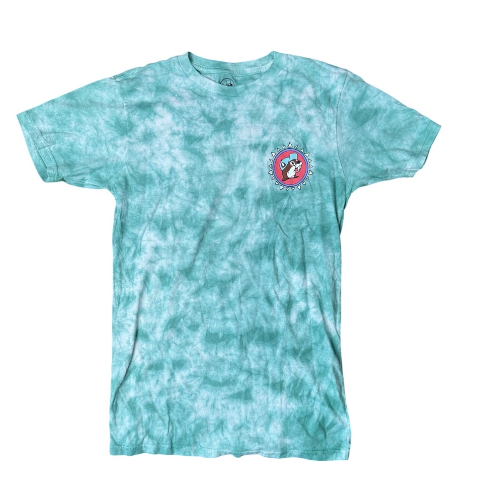 Buc-ee's Bright Blue‎ Aztec Starfish Tie Dye T-Shirt Unisex Small